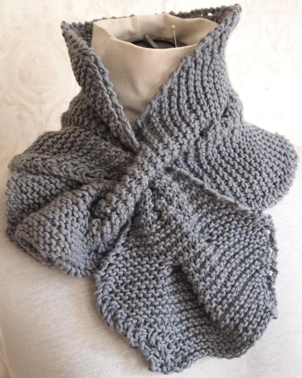 Cabled Garter Scarf