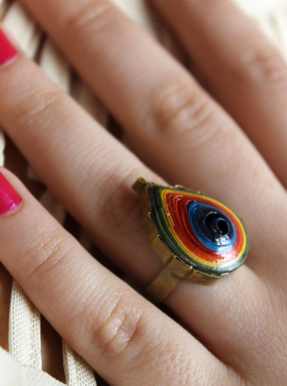 jImage of quilled paper ring by ewelren