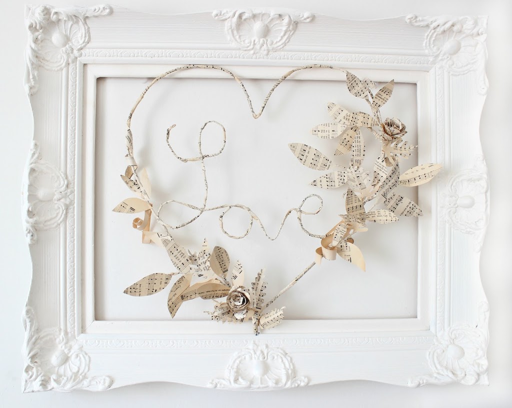 Love Vintage Paper Wreath