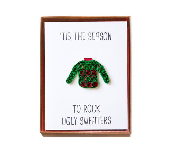 Image of quilled Christmas card by ofthingspretty