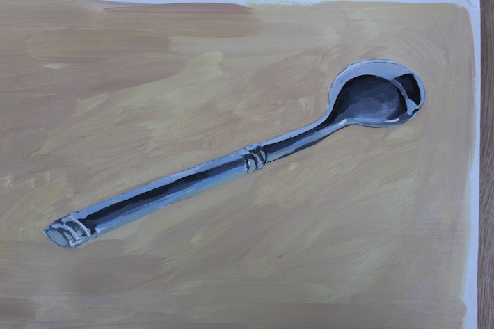 painted spoon without highlights