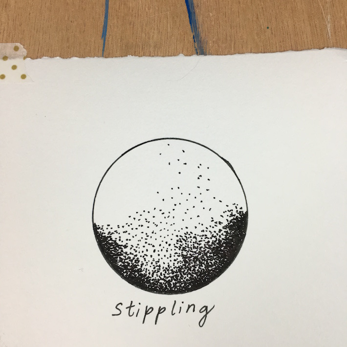 stipple pen technique