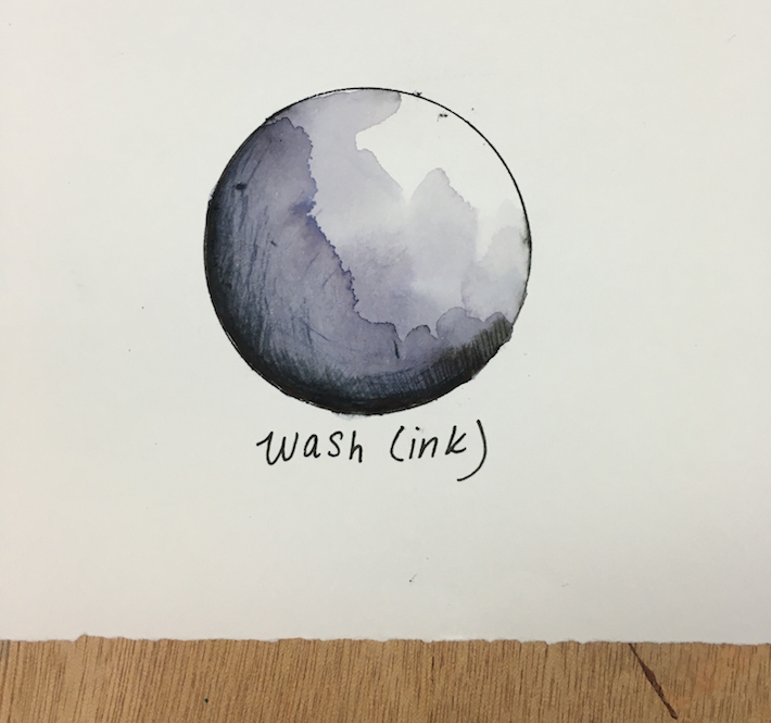 ink wash technique