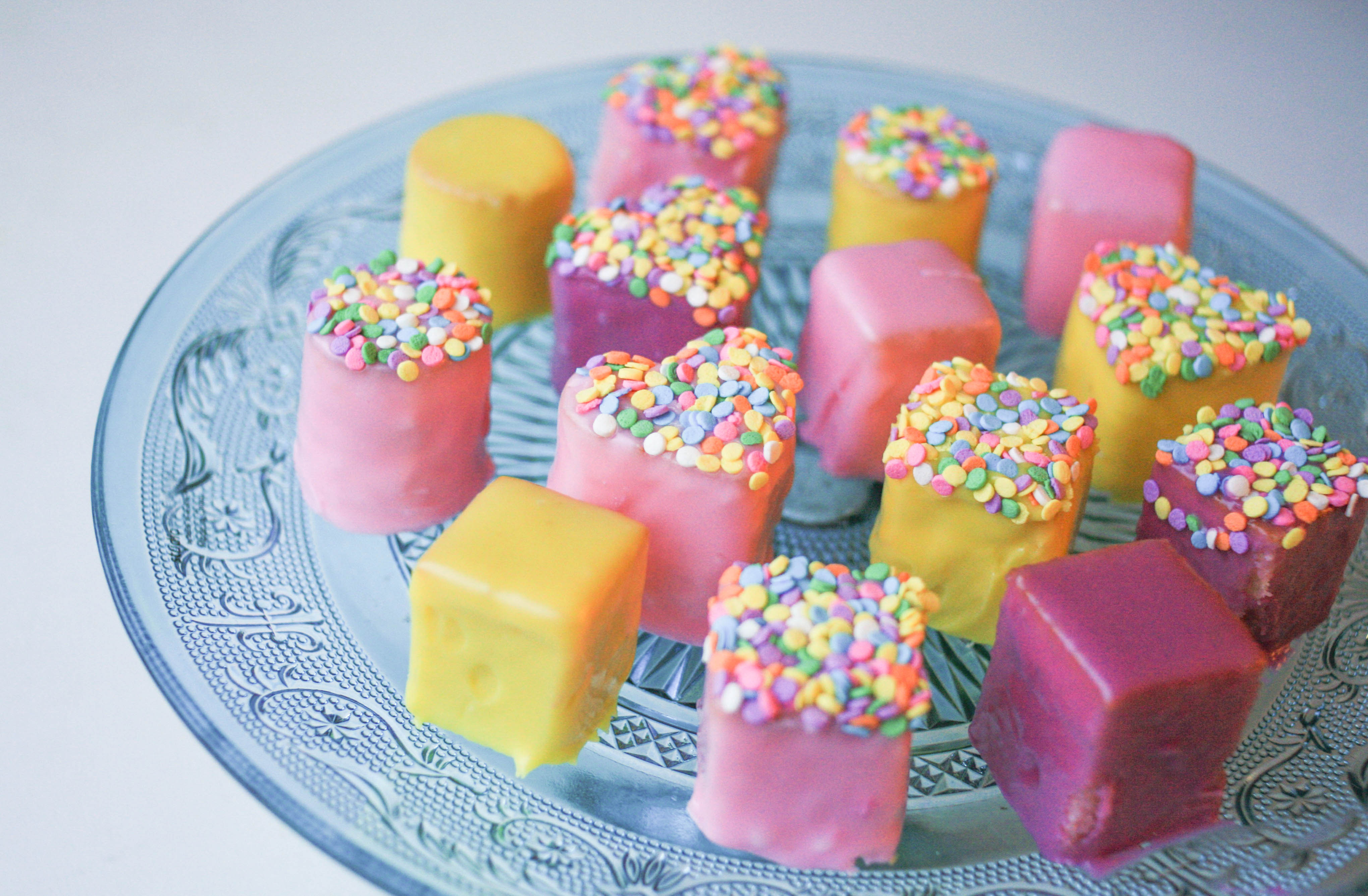 Petits Fours iced mini cakes  with yoyomax12  YouTube