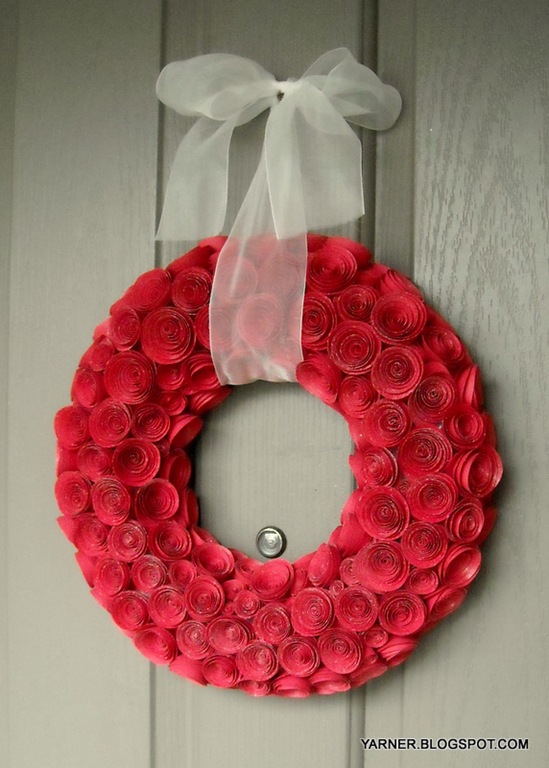 valentine rose wreath