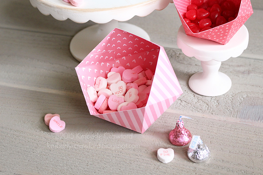 Valentine Geometric Candy Holders