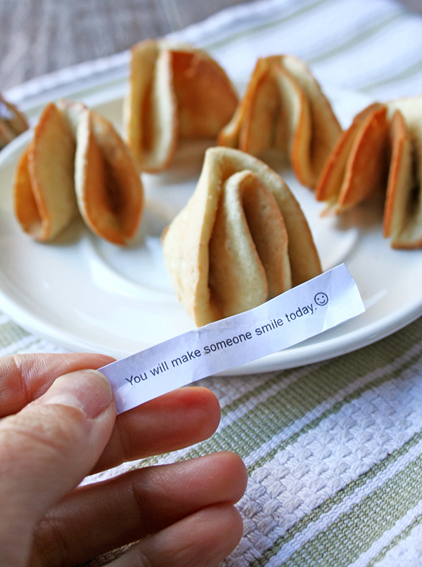 Homemade fortune cookies