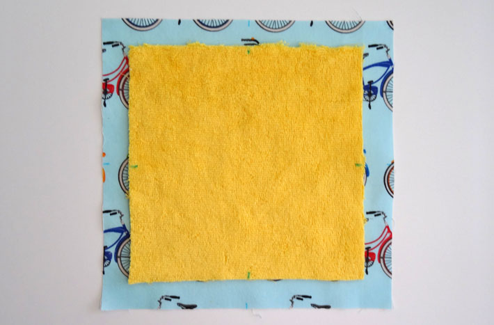 1 Mark Center of Fabrics along Edge