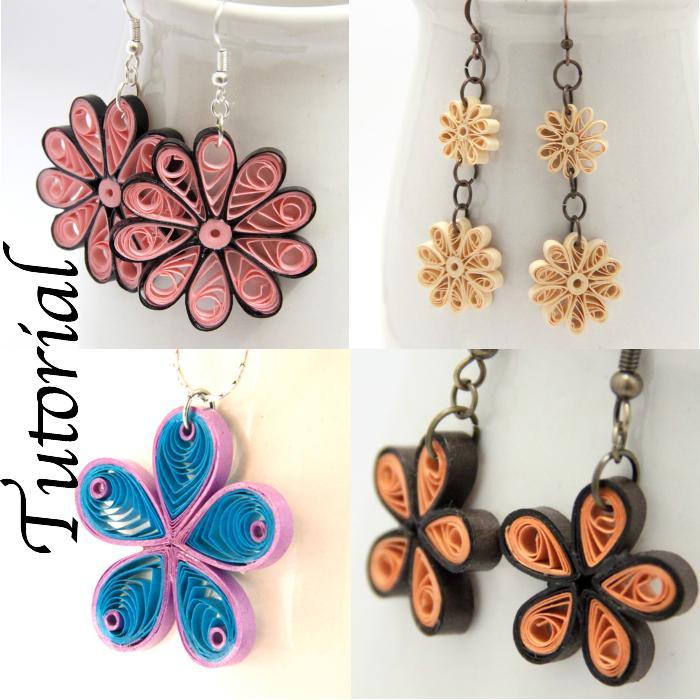 Image of Honey's Quilling flower earrings tutorial