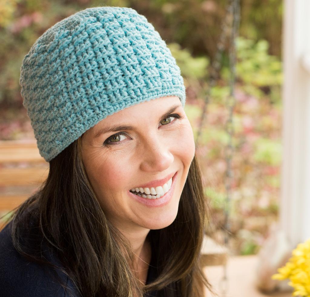 Petite Basketweave Beanie Crochet Kit