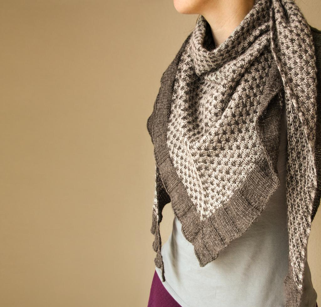 Spark of Grey Shawl Knitting Kit