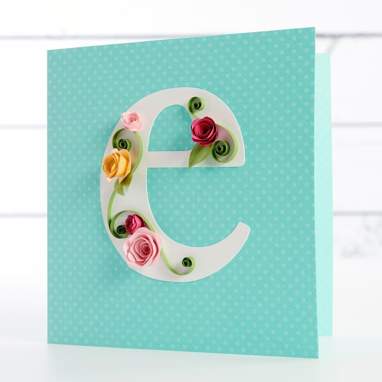 Image of Cecelia Louie's quilled letter e