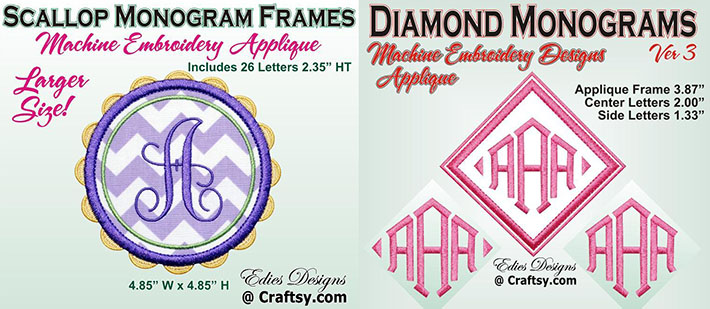 monograms for embroidering on fleece