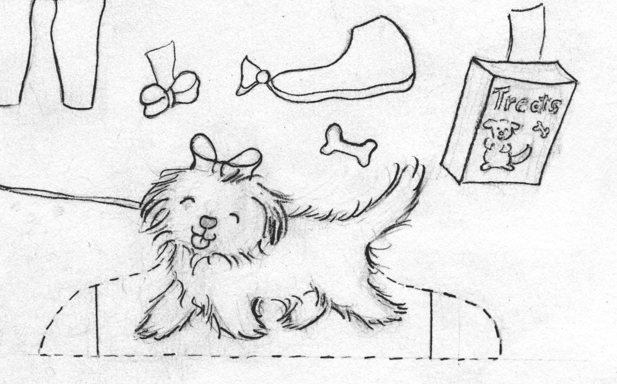 Draw a puppy paper doll