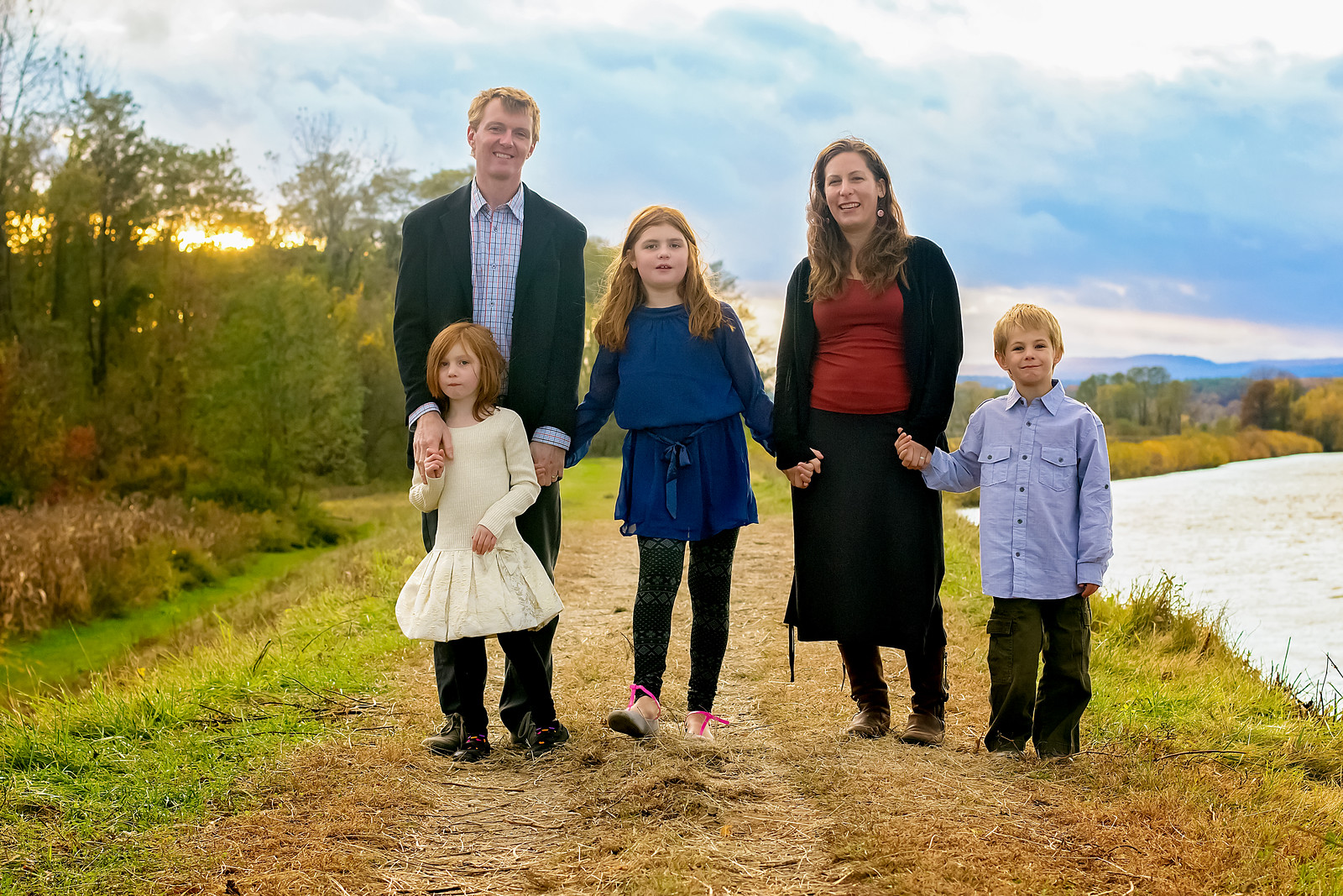 family photo river