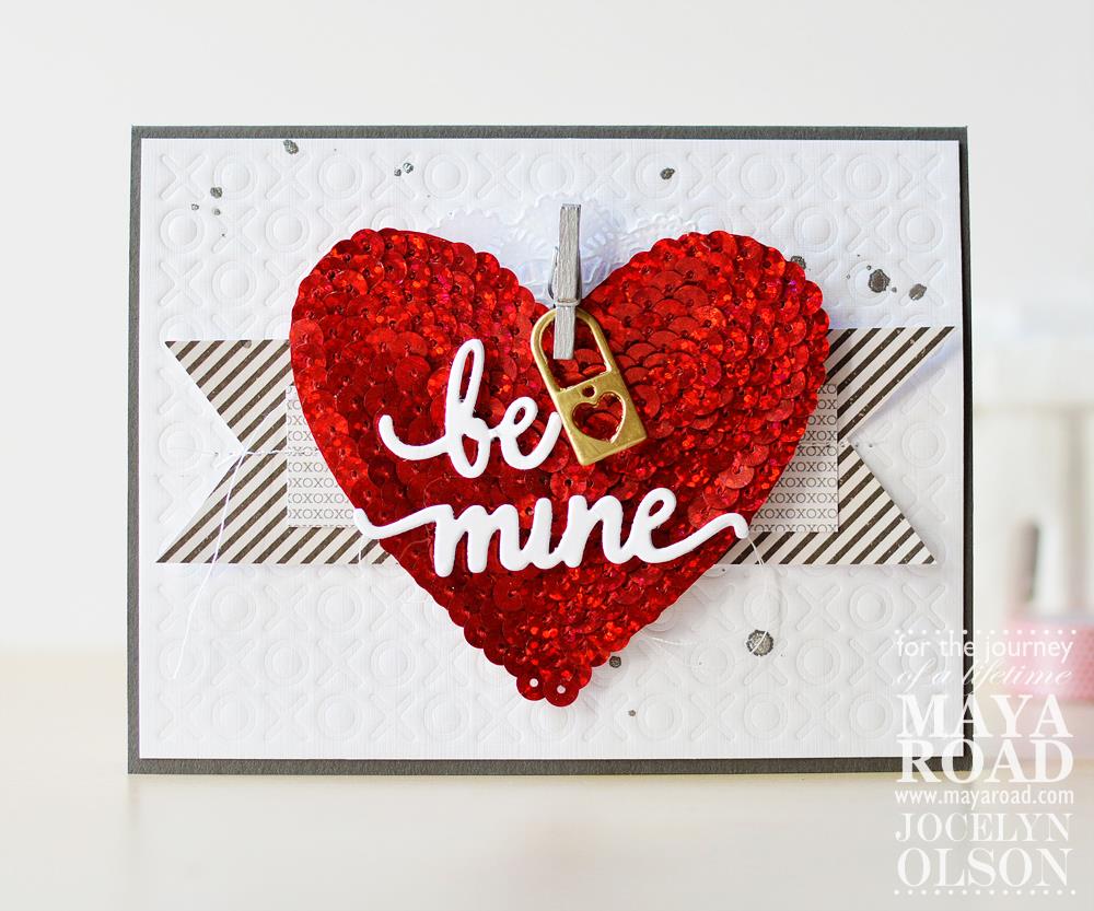 Be Mine Sequin Valentine Card