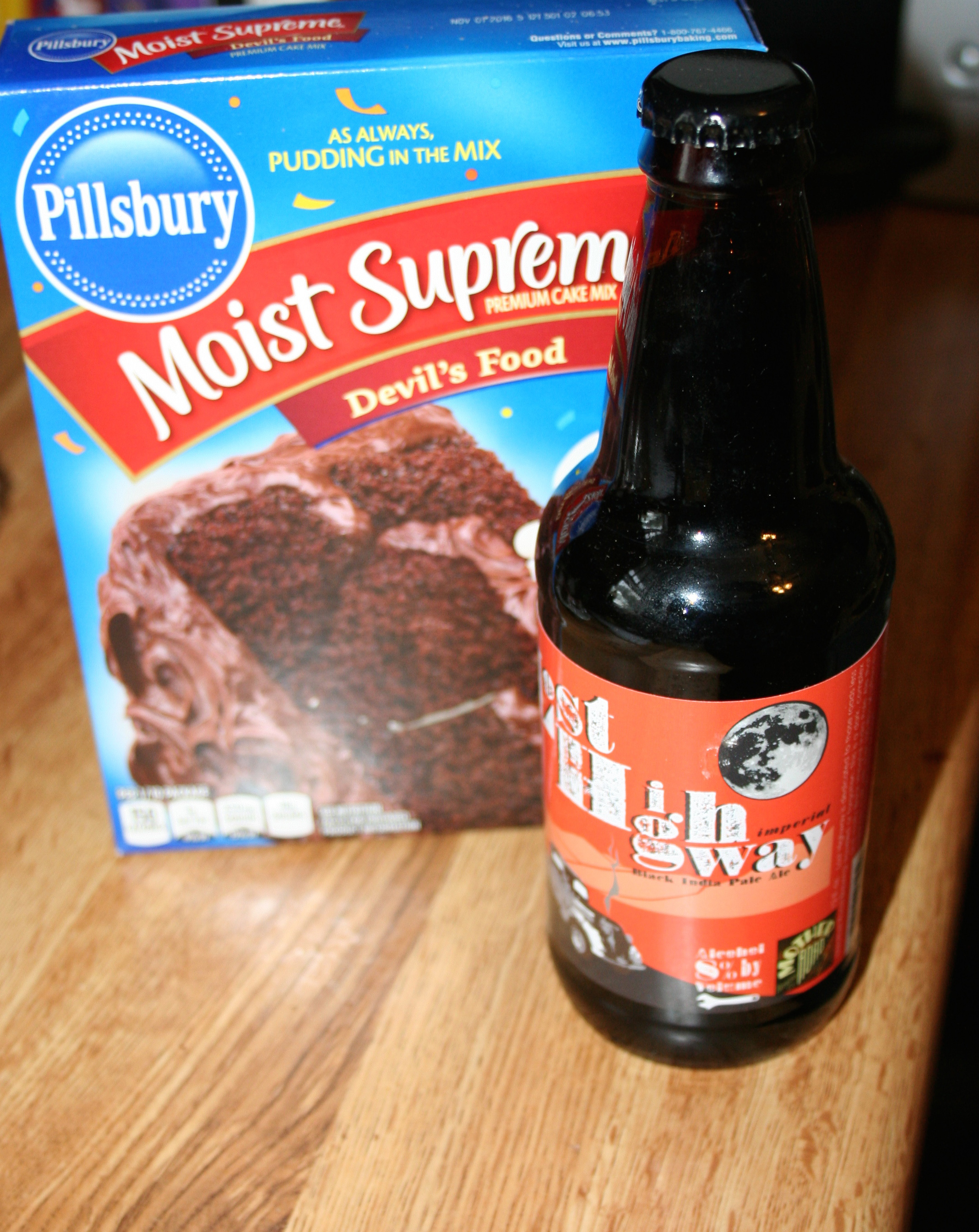 Cake mix and beer