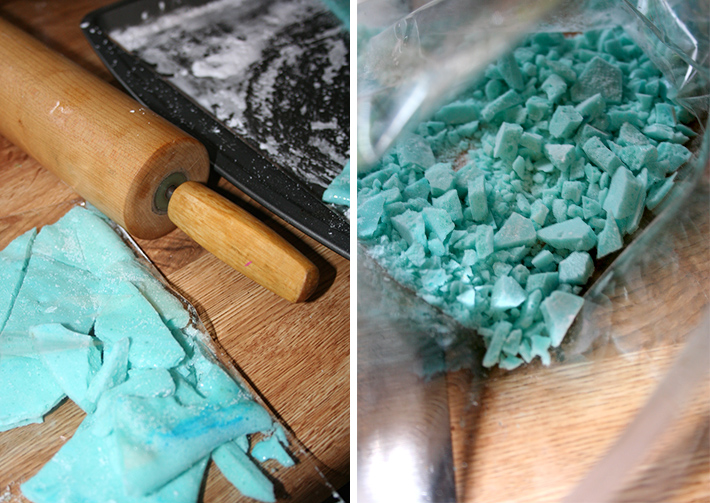 Crushing candy for pop rocks