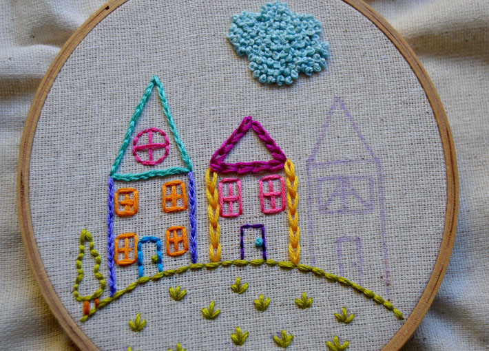 chain stitch house