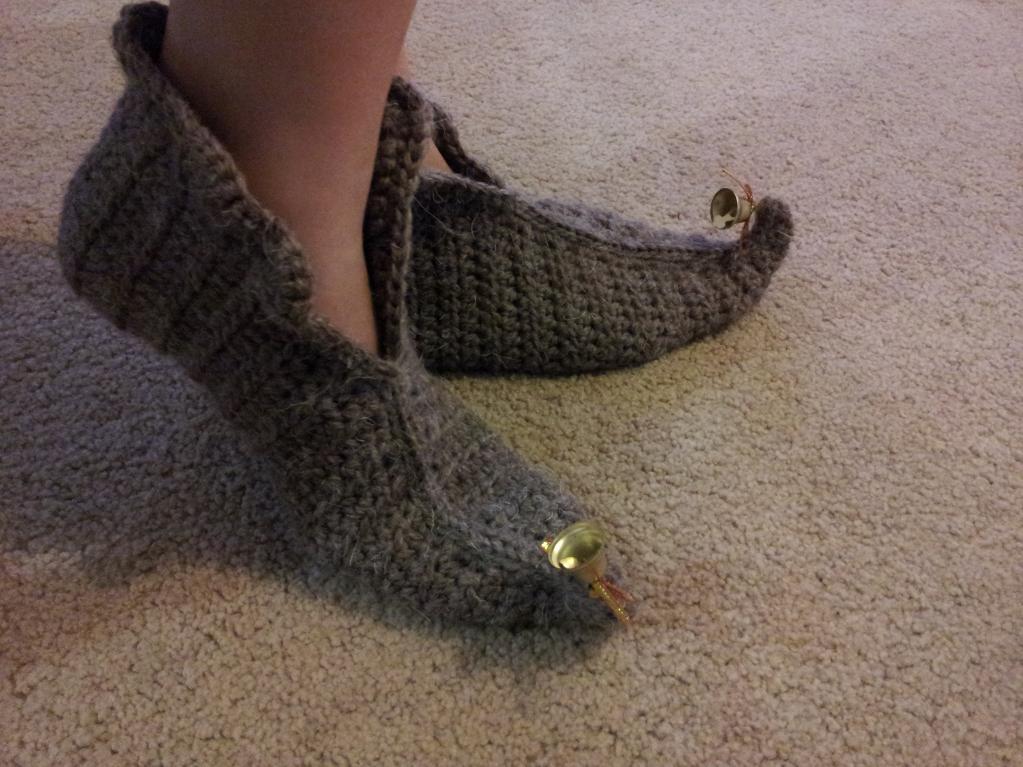 elf slippers free crochet pattern