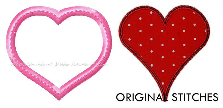 free applique hearts designs
