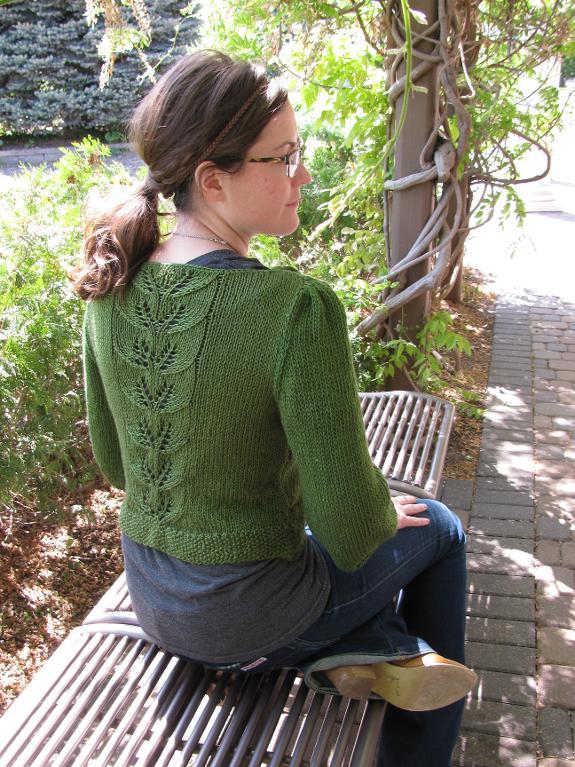 Convertible Leaf Lace Cardi Knitting Pattern