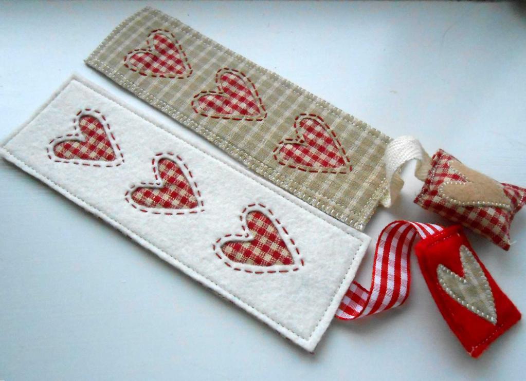 Sew a Valentine Bookmark for someone you love!