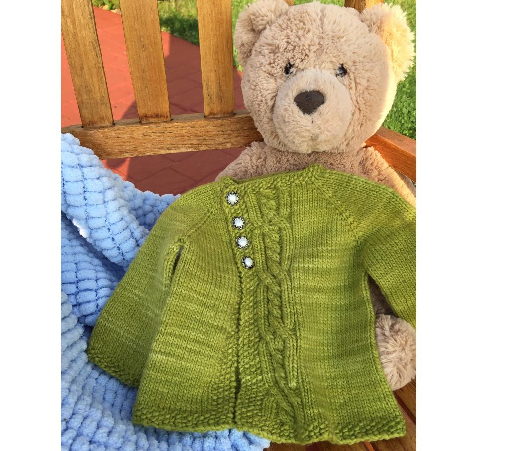 Olive You Too FREE Baby Sweater Knitting Pattern