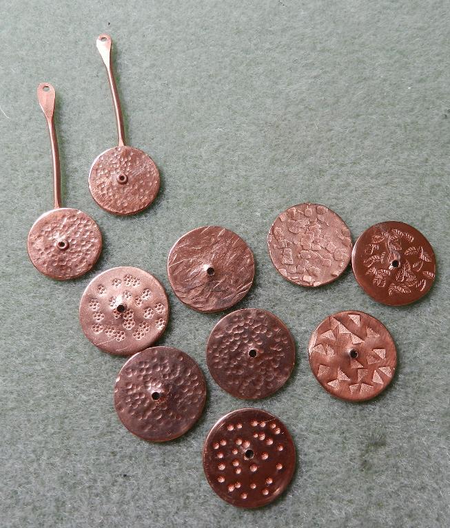 Copper Hammered Pendants