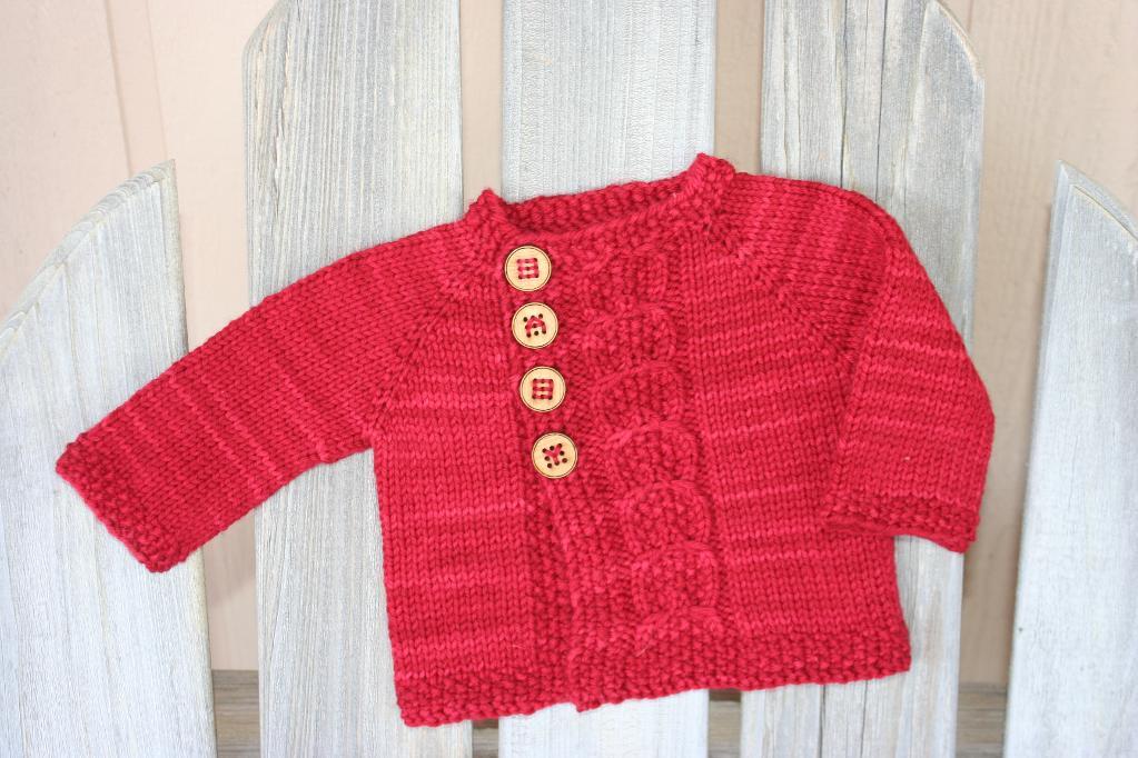 Olive You FREE Baby Sweater Knitting Pattern