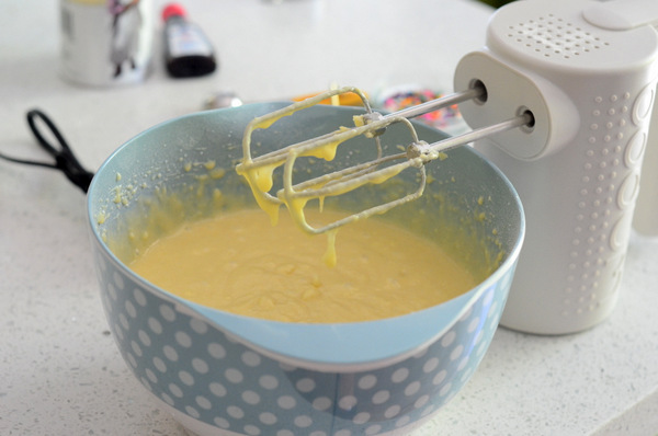 Finished Vanilla Sheet Cake Batter