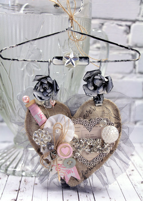 Vintage Hanging Heart Valentine Decor