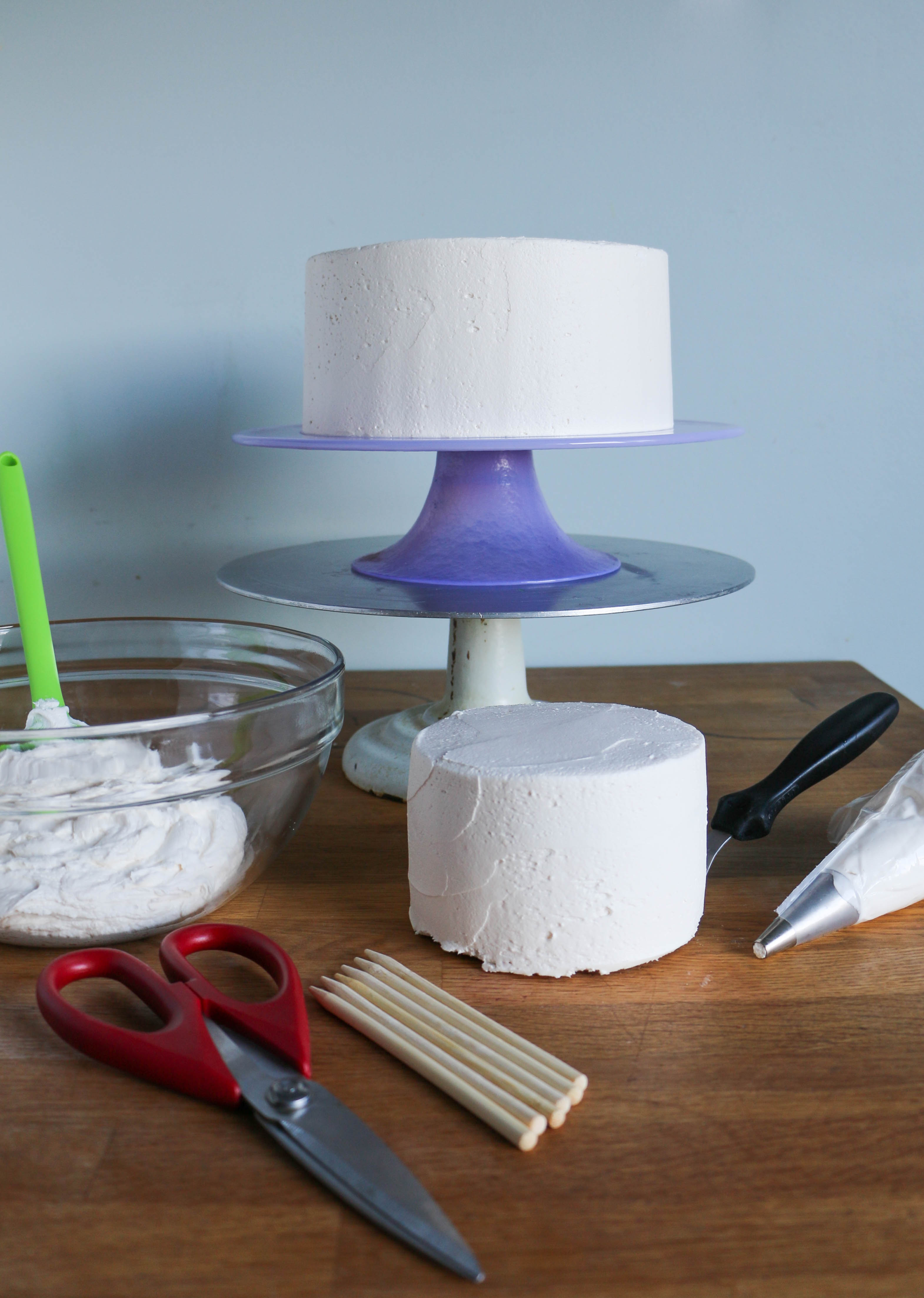 Supplies for Icing a Wedding Cake With Buttercream | Erin Gardner