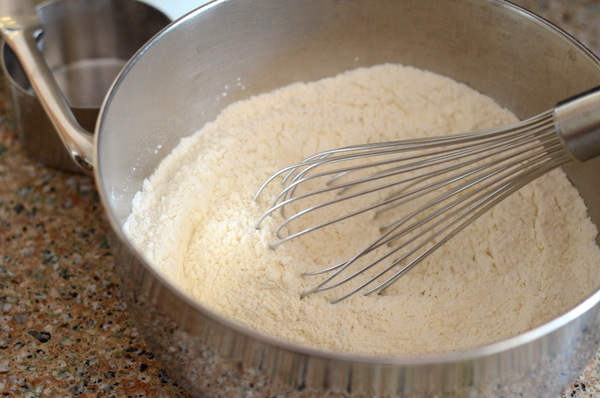 Dry ingredients for Lemon Ricotta Pancakes