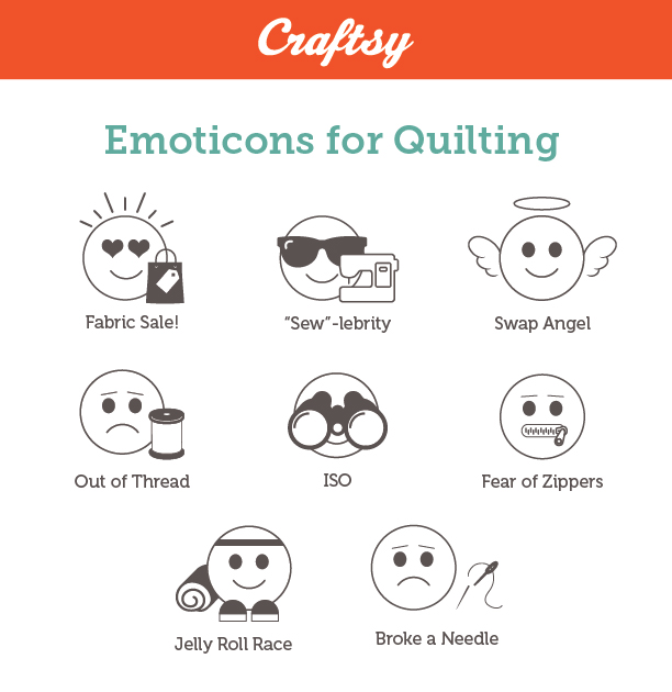 Fun Emoticons for Quilters