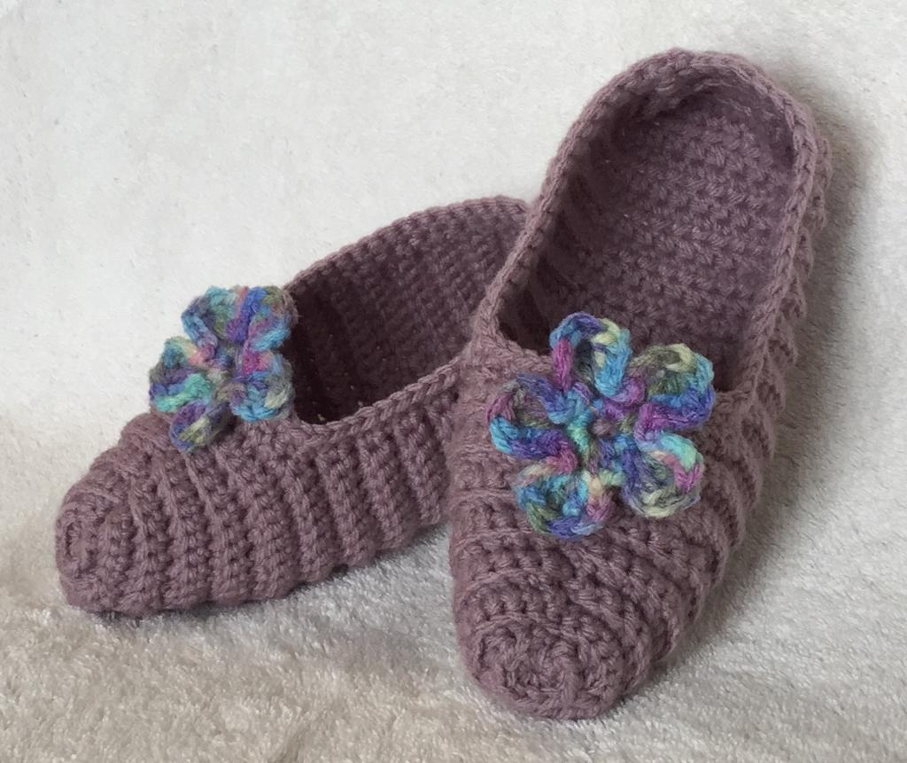 ribbed crochet slippers free pattern