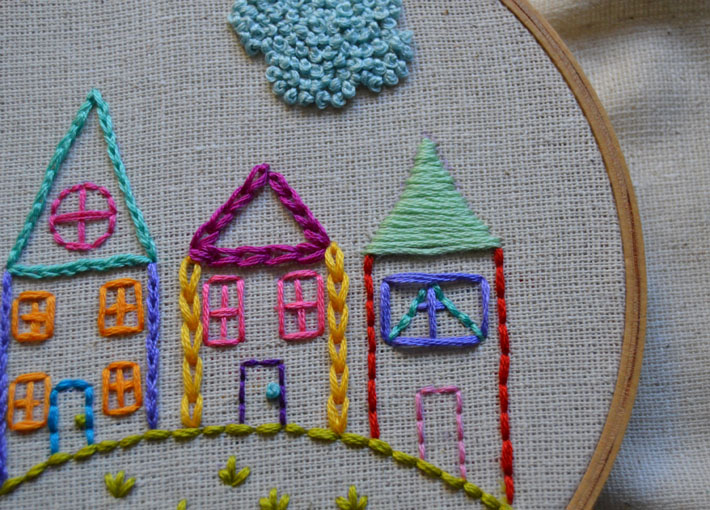 satin stitch a roof