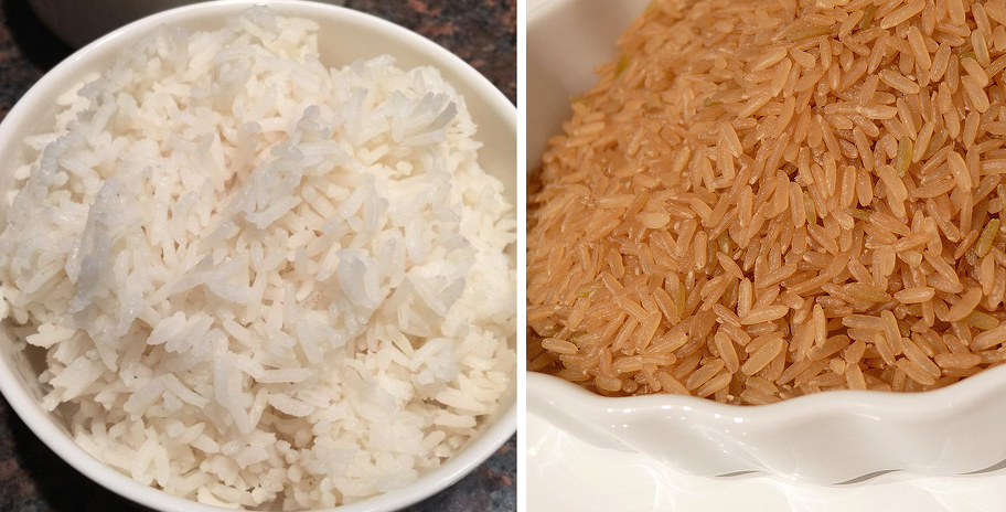 Brown versus white rice