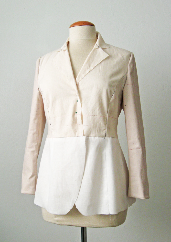 jacket muslin with practice lapels