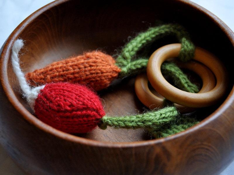 Carrot and Radish Teething Rings