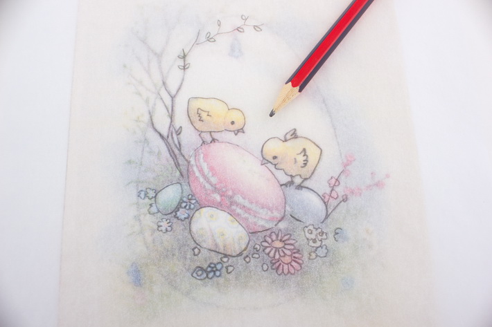 Copy design onto baking paper