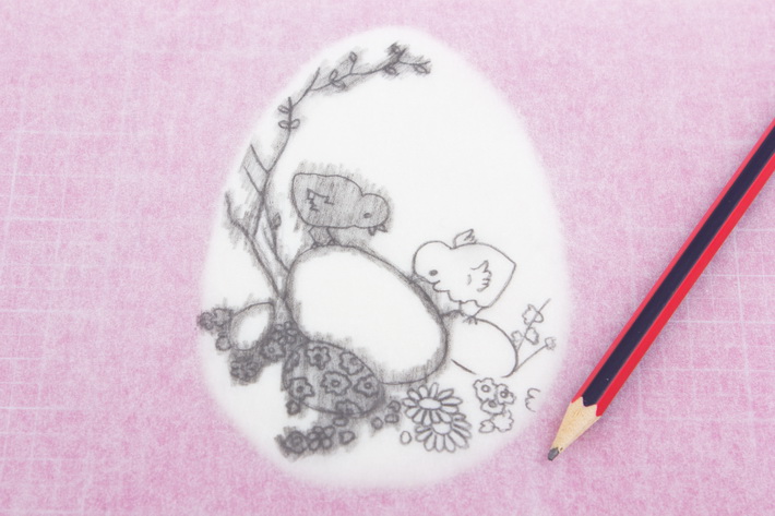 Copy design onto fondant plaque