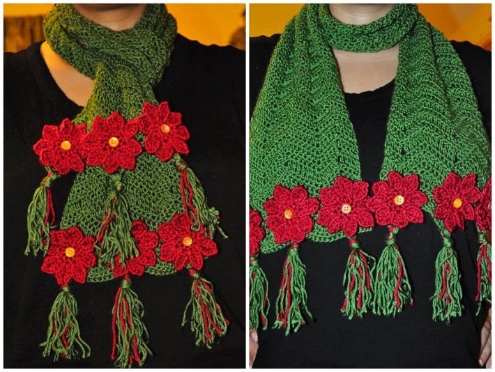 Poinsettia Scarf