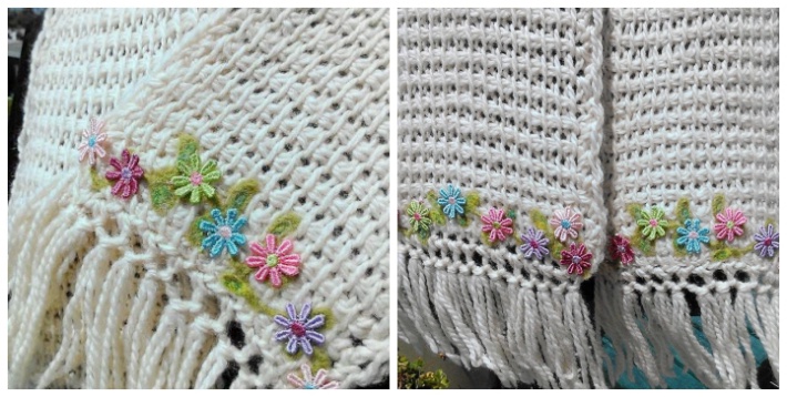 Quick and Easy Flower Edged Scarf