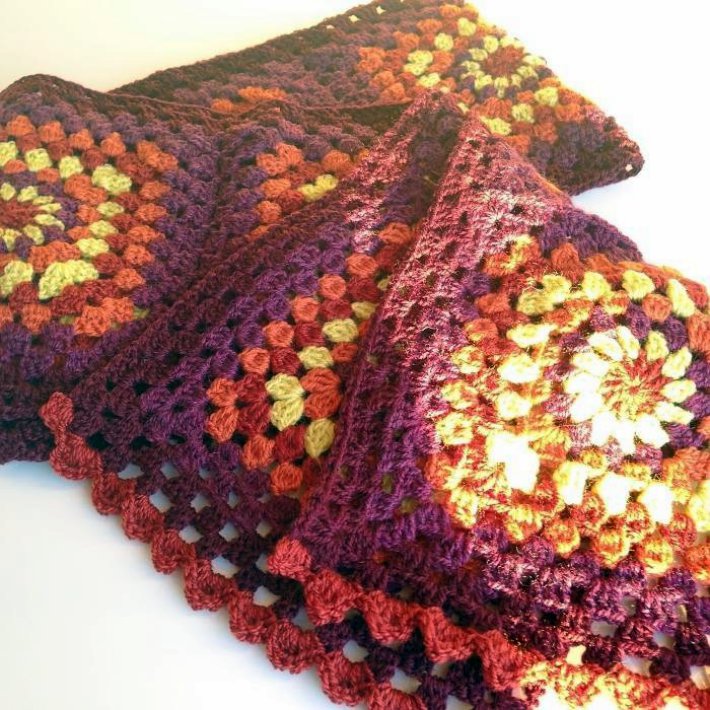 Sammhain scarf in rich fall colours