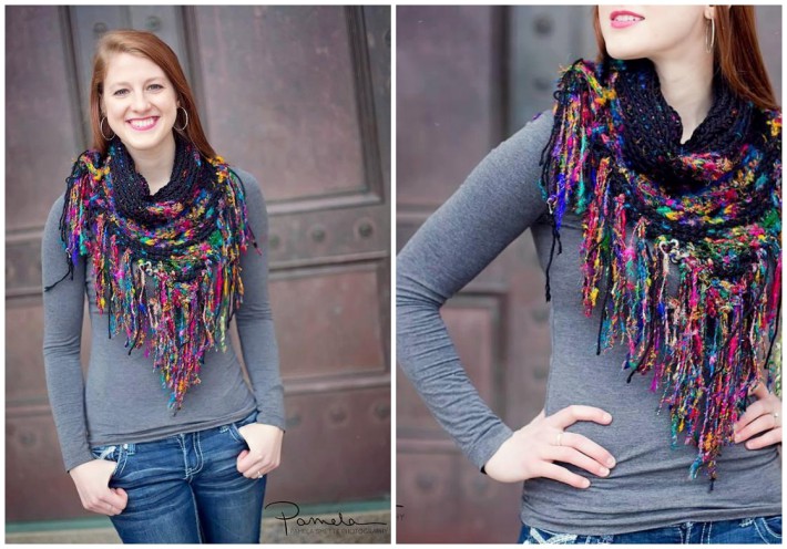 Creative Crochet Scarves: urban boho scarf