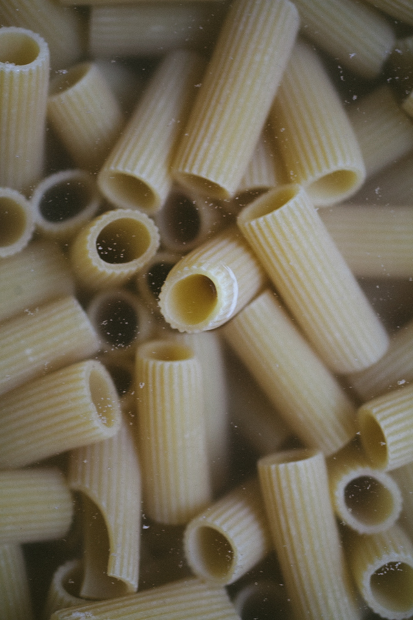 Par cooked rigatoni