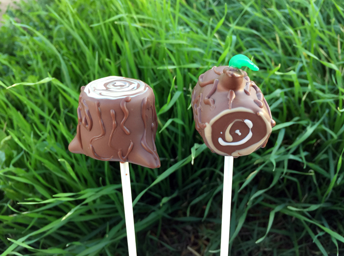 lumberjack cake pops log stump