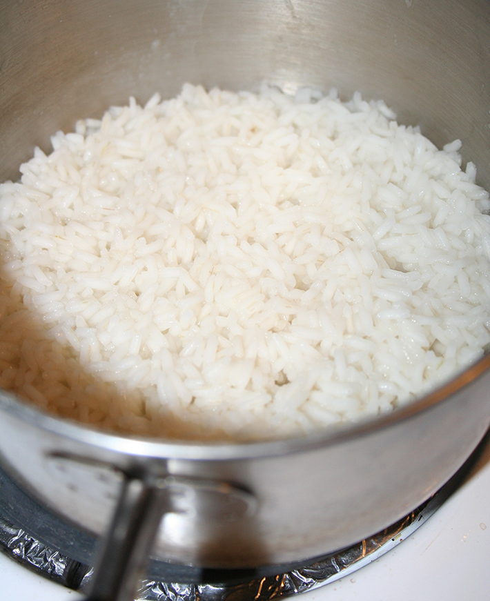 Absorption method finished rice