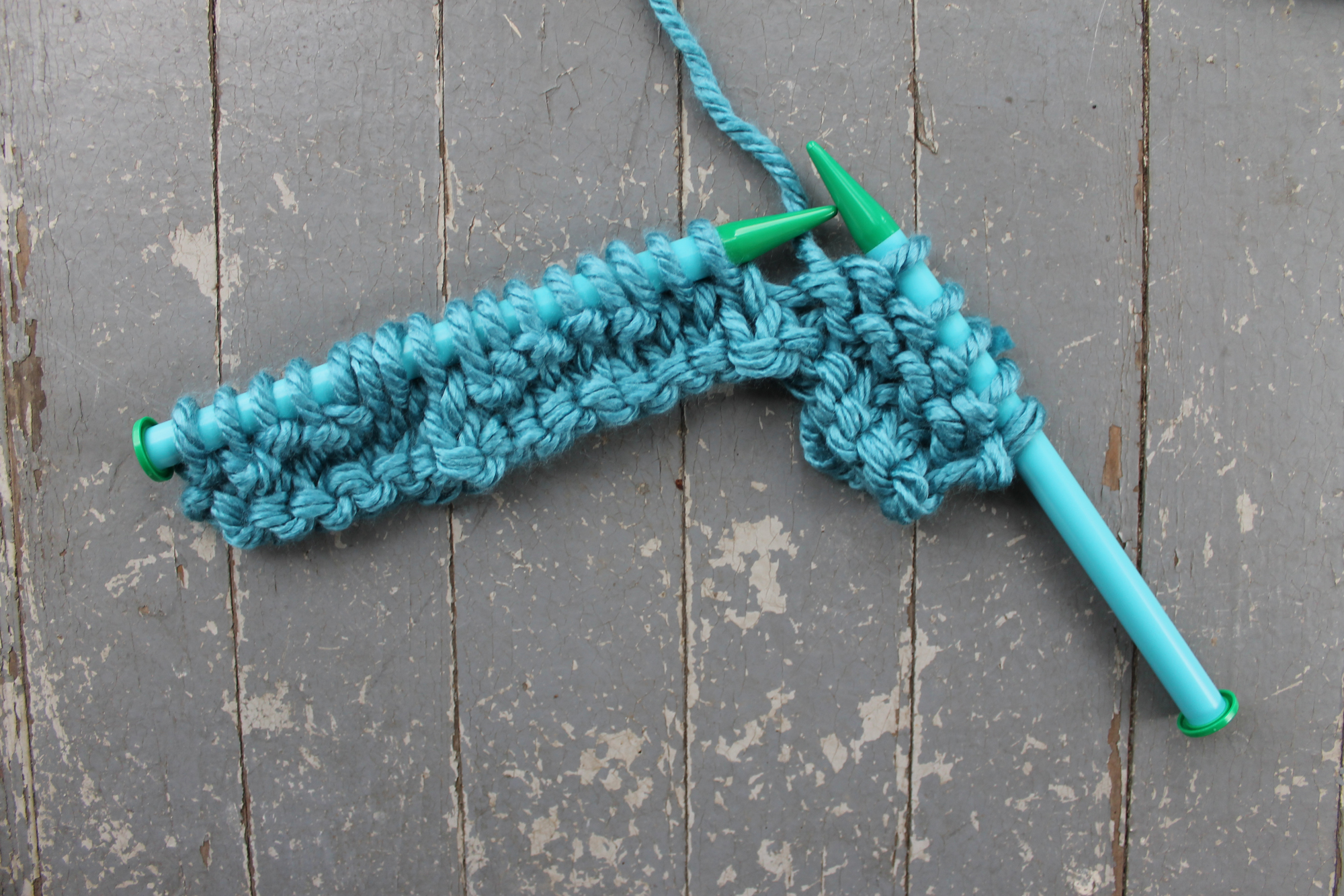 Basketweave knitting stitch row 2